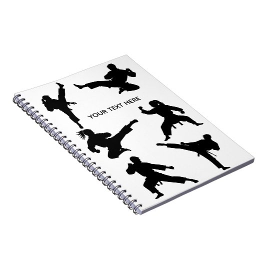 Aangepaste vechtsporten karate Taekwondo Gevecht   Notitieboek (Rechterzijde)