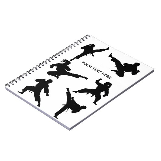 Aangepaste vechtsporten karate Taekwondo Gevecht   Notitieboek (Linkerzijde)
