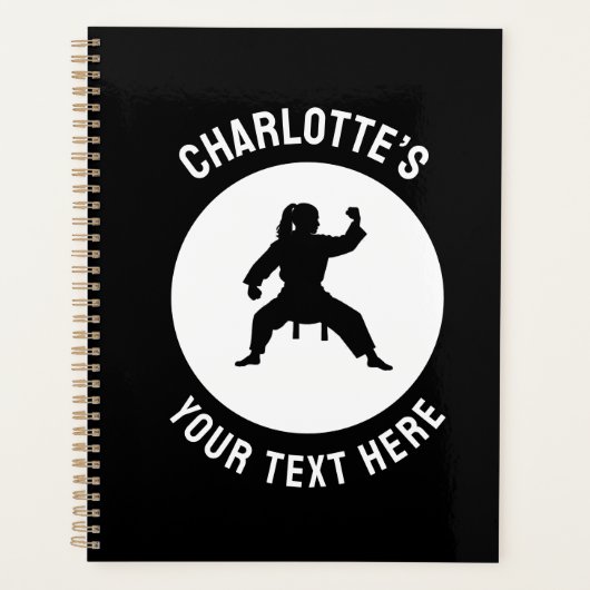 Aangepaste vechtsporten karate Taekwondo Vechten Planner (Voorkant)
