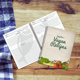 Aangepaste Veganistische Recepten Groenten Notitieboek