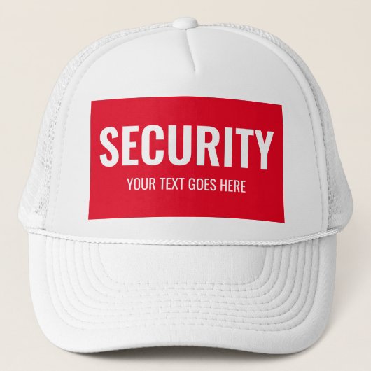 Aangepaste veiligheidstekst Sjabloon Vrouwen Manne Trucker Pet (Voorkant)