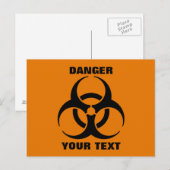 Aangepaste veiligheidswaarschuwing voor Oranje sym Briefkaart (Voorkant / Achterkant)