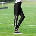 Aangepaste veld hockey Leggings Team Naam Monogram<br><div class="desc">Geweldige aangepaste leggings voor u of uw hele hockeyteam. Je teamnaam loopt de benen op en je monogram, naam of nummer staat net boven de enkel en onder gekruiste hockeysticks en een bal. U kunt de achtergrondkleur veranderen om uw teamuniform/kleuren aan te passen - klik enkel op "pas het aan"...</div>