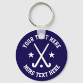 Aangepaste veld hockey sport sleutelhanger cadeau (Voorkant)