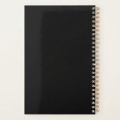 Aangepaste Velvet Zwarte Minimalistische Planner (Achterkant)