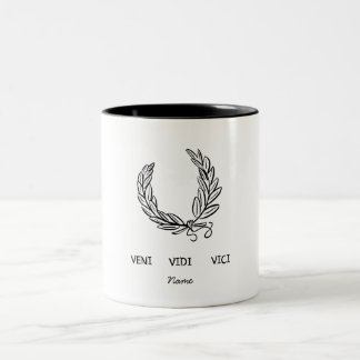 Aangepaste Veni Vidi Vici koffiemok Tweekleurige Koffiemok