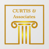 Aangepaste vensterkoppeling voor advocatenkantoor raamsticker (Vel)