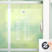 Aangepaste vensterstickers met logo en openingsure raamsticker (Huis)