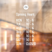 Aangepaste vensterstickers met logo voor openingsu raamsticker (Vel 2)