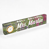 Aangepaste ventilator Garden Pond Clock Desk Name Naambordje