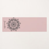 Aangepaste ventilator Mandala Dusty Pink Yogamat (Achterkant (horizontaal))