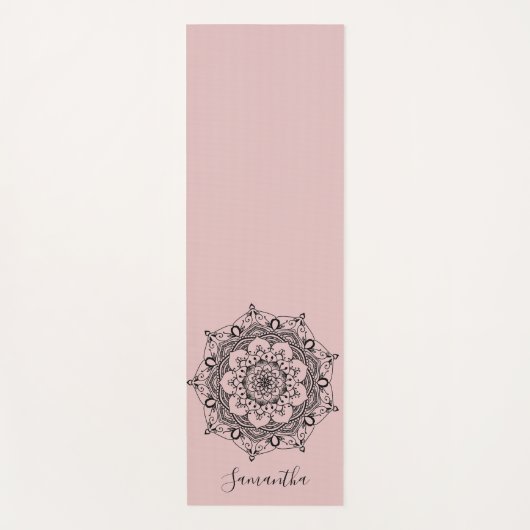 Aangepaste ventilator Mandala Dusty Pink Yogamat (Voorkant)