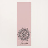 Aangepaste ventilator Mandala Dusty Pink Yogamat (Achterkant)