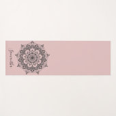 Aangepaste ventilator Mandala Dusty Pink Yogamat (Voorkant (horizontaal))