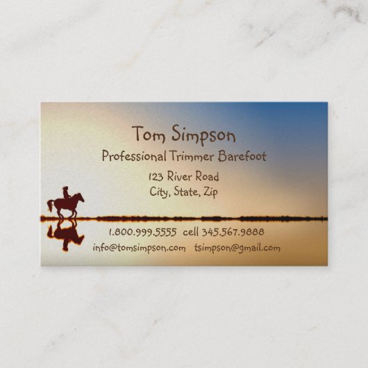 Aangepaste ventilator Trimmer Horse Riding Hoed Ca Visitekaartje (Voorkant)