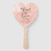 Aangepaste ventilator van liefde calligrafie bloze handwaaier (Achterkant)