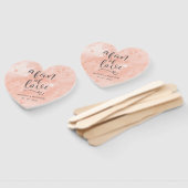 Aangepaste ventilator van liefde calligrafie bloze handwaaier (Niet-gemonteerd)