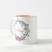 Aangepaste ventilatorgrote koffie-Mok Tweekleurige Koffiemok (Voorkant links)