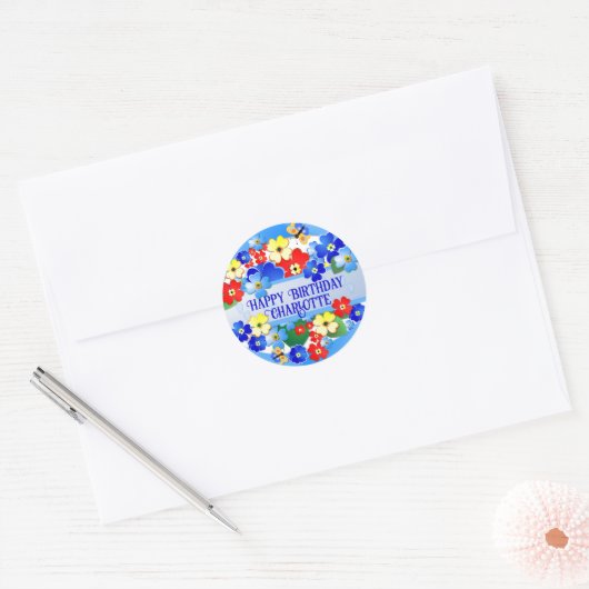 Aangepaste ventilatortuinkinderen Birthday Sticker (Envelop)