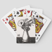 Aangepaste ventilatorvet zwart en wit pokerkaarten (Achterkant)