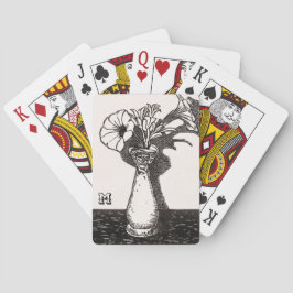 Aangepaste ventilatorvet zwart en wit pokerkaarten