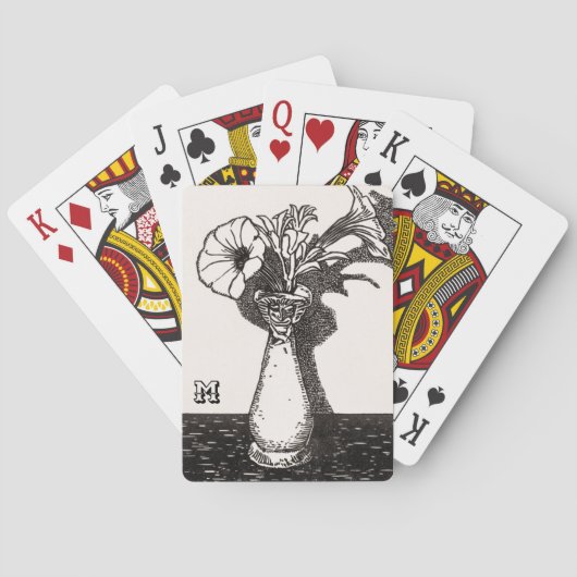 Aangepaste ventilatorvet zwart en wit pokerkaarten (Achterkant)