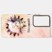 Aangepaste ventilatorvorm Fotoroze pasta-Waterverf Samsung Galaxy Hoesje (Linkerkant)