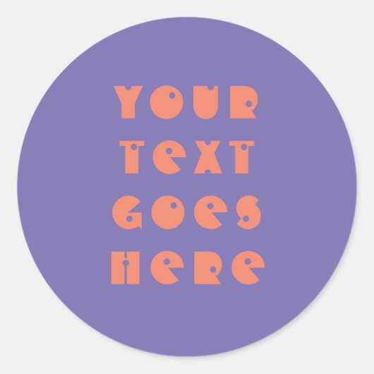 Aangepaste veranderlijke jouw tekst hier persoonli ronde sticker (Voorkant)