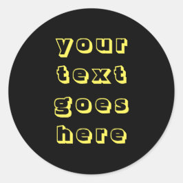 Aangepaste veranderlijke jouw tekst hier persoonli ronde sticker