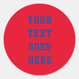 Aangepaste veranderlijke jouw tekst hier persoonli ronde sticker