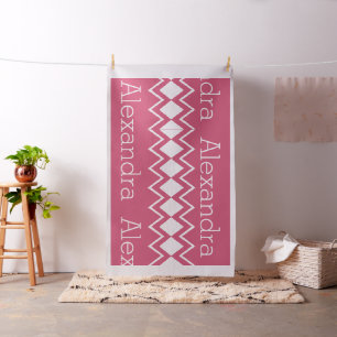 Aangepaste verbinding met moderne roze retro stof