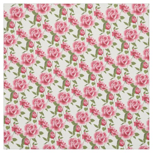 Aangepaste verbindingsroze rozen stof (Swatch)