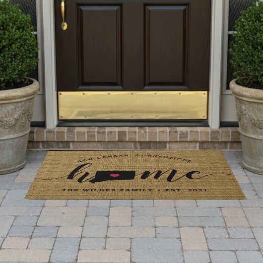 Aangepaste verbindingsstaat thuisstaat deurmat