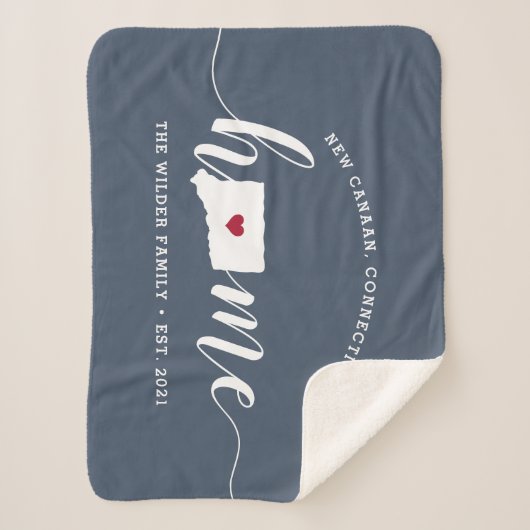 Aangepaste verbindingsstaat thuisstaat sherpa deken (Voorkant)