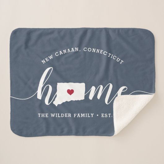 Aangepaste verbindingsstaat thuisstaat sherpa deken (Voorkant (horizontaal))