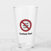 Aangepaste Verbodscirkelteken Glas (Voorkant)