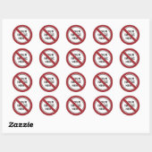 Aangepaste Verbodscirkelteken Ronde Sticker (Vel)