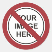 Aangepaste Verbodscirkelteken Ronde Sticker (Voorkant)