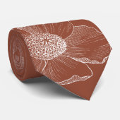 Aangepaste verbrande Oranje lijnverbinding Stropda Stropdas (Opgerold)