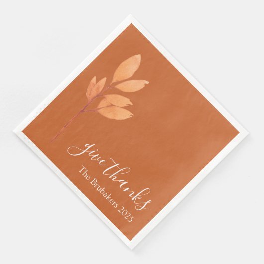 Aangepaste Verbrande Sinaasappel Boho Geef Bedankt Servet (Hoek)