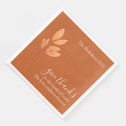 Aangepaste Verbrande Sinaasappel Boho Geef Bedankt Servet (Hoek)