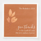 Aangepaste Verbrande Sinaasappel Boho Geef Bedankt Servet (Voorkant)