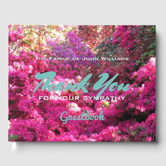 Aangepaste verdieping in Bossen sympathie bedankt Gastenboek (Voorkant)