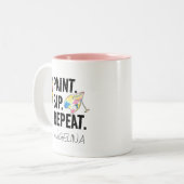 Aangepaste verf- en Sip Birthday-partij Tweekleurige Koffiemok (Voorkant links)