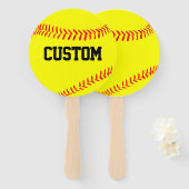 Aangepaste verfklep met Softball-ventilatoren voor Handwaaier (Voorkant en achterkant)