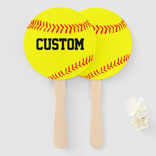 Aangepaste verfklep met Softball-ventilatoren voor Handwaaier (Voorkant en achterkant)