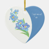 Aangepaste, vergeten-me-niet-Waterverf ventilator Keramisch Ornament (Voorkant)