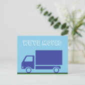 Aangepaste verhuisaankondiging voor verhuiswagen v aankondigingskaart (Staand voorkant)