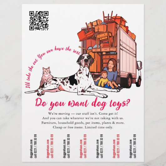 Aangepaste verhuizing & opruiming Leuke ontwerpen Flyer (Voorkant)