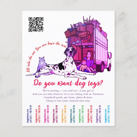 Aangepaste verhuizing & opruiming Leuke ontwerpen Flyer (Voorkant)